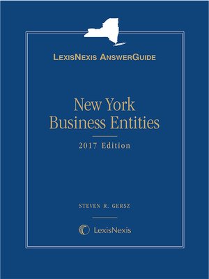 cover image of LexisNexis AnswerGuide: New York Business Entities